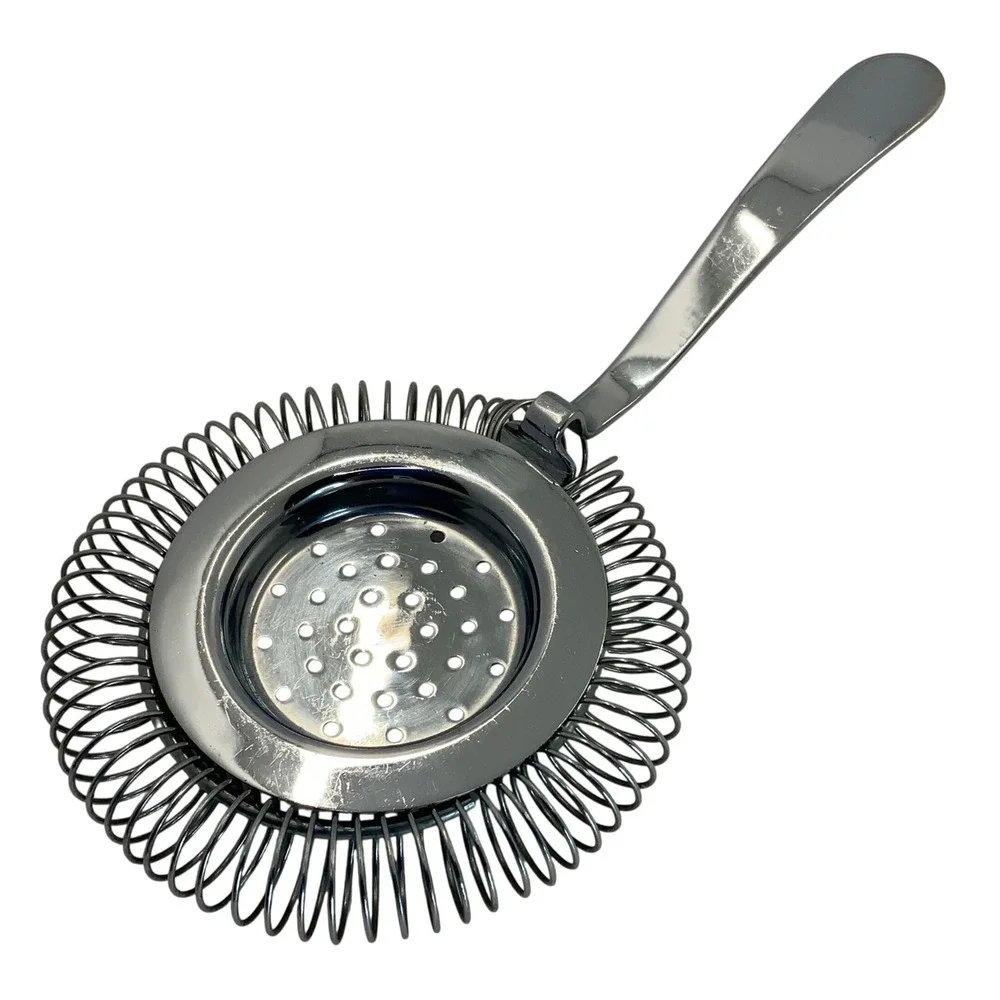 Vintage French Hawthorne Cocktail Strainer Silver Plated 6in